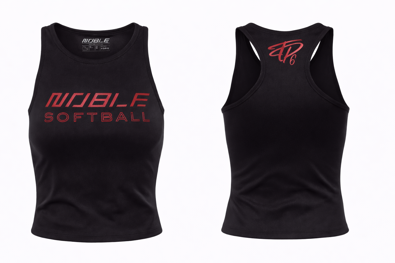 Women's Performance Crop Tank - Black