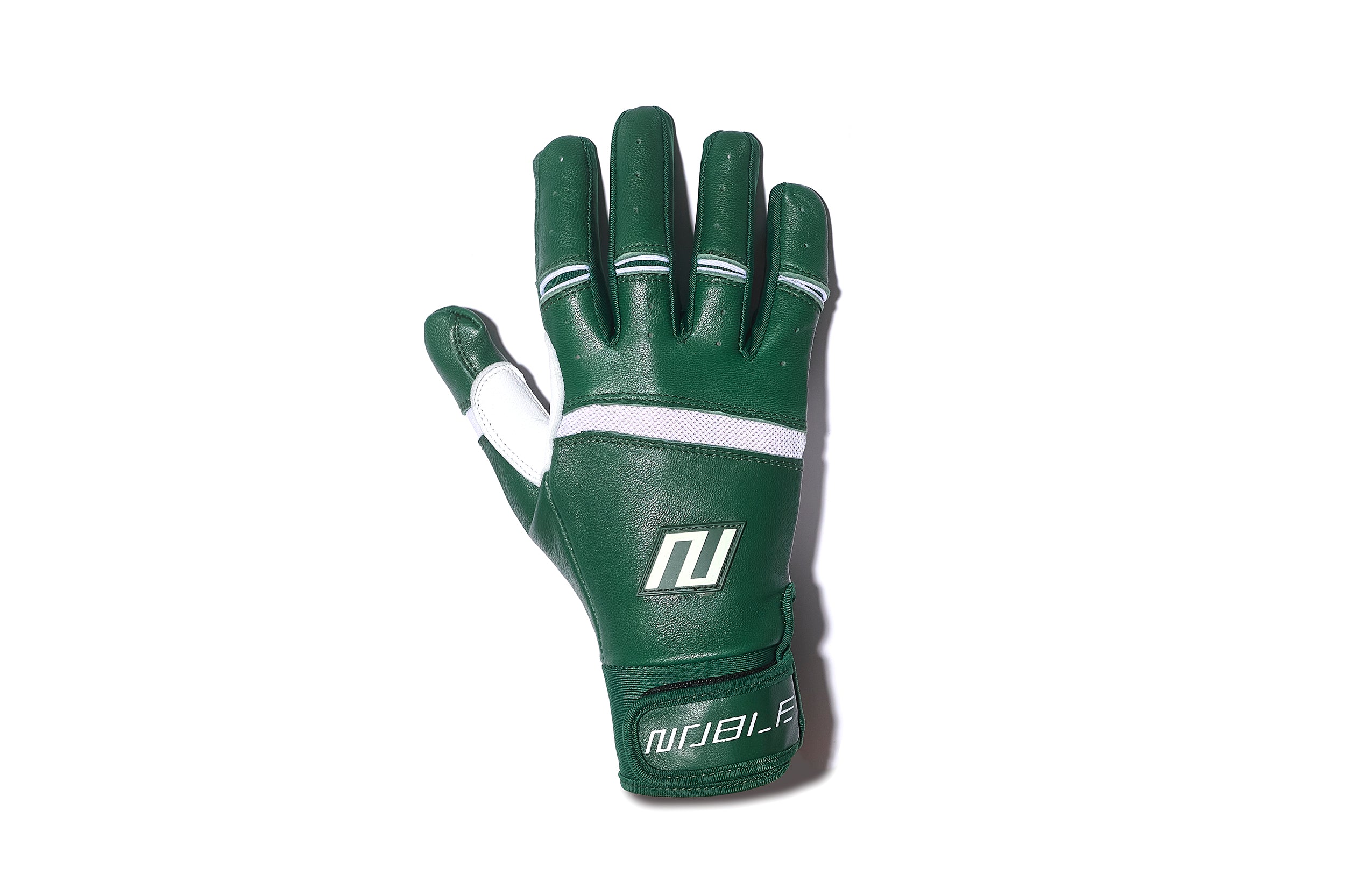 Short Cuff Batting Gloves - Green/White