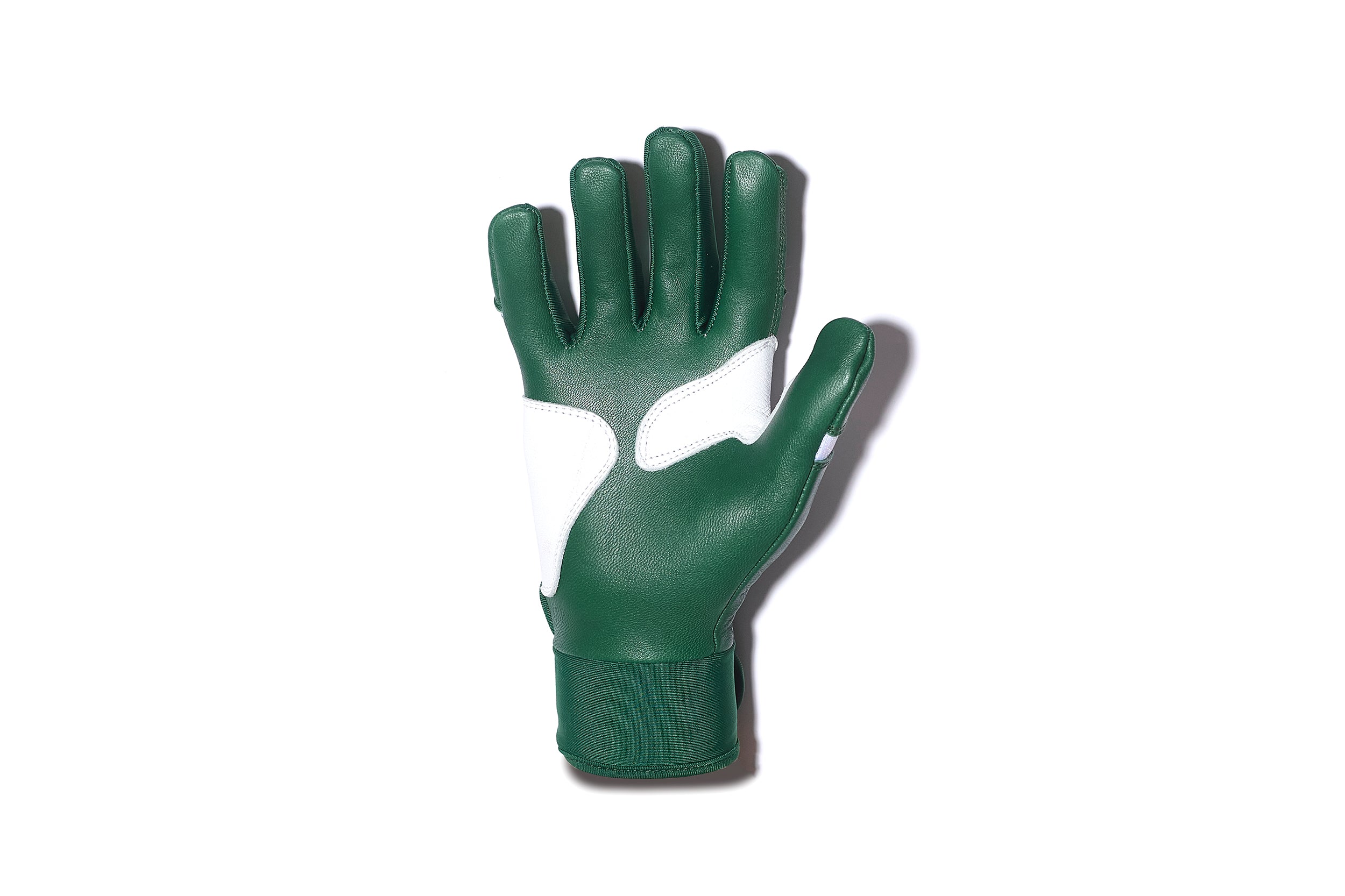 Short Cuff Batting Gloves - Green/White