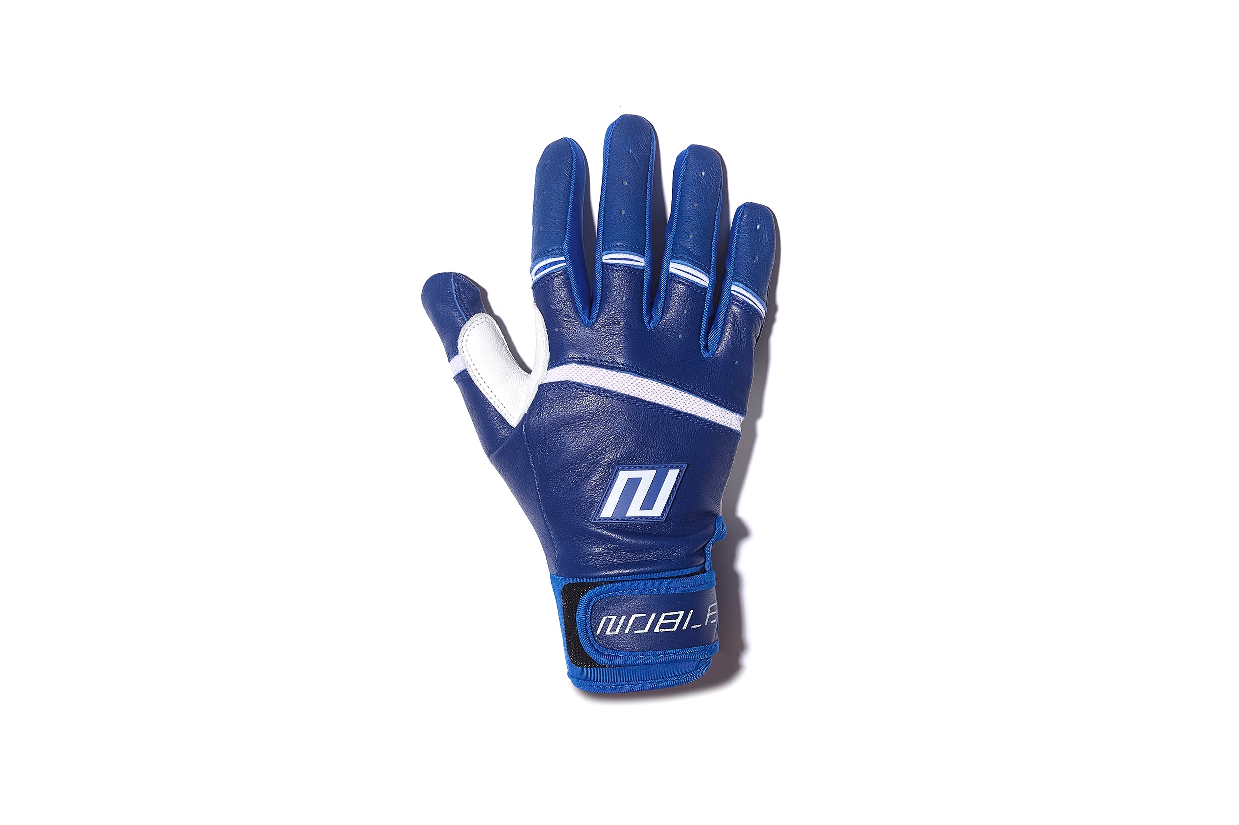 Short Cuff Batting Gloves - Blue/White