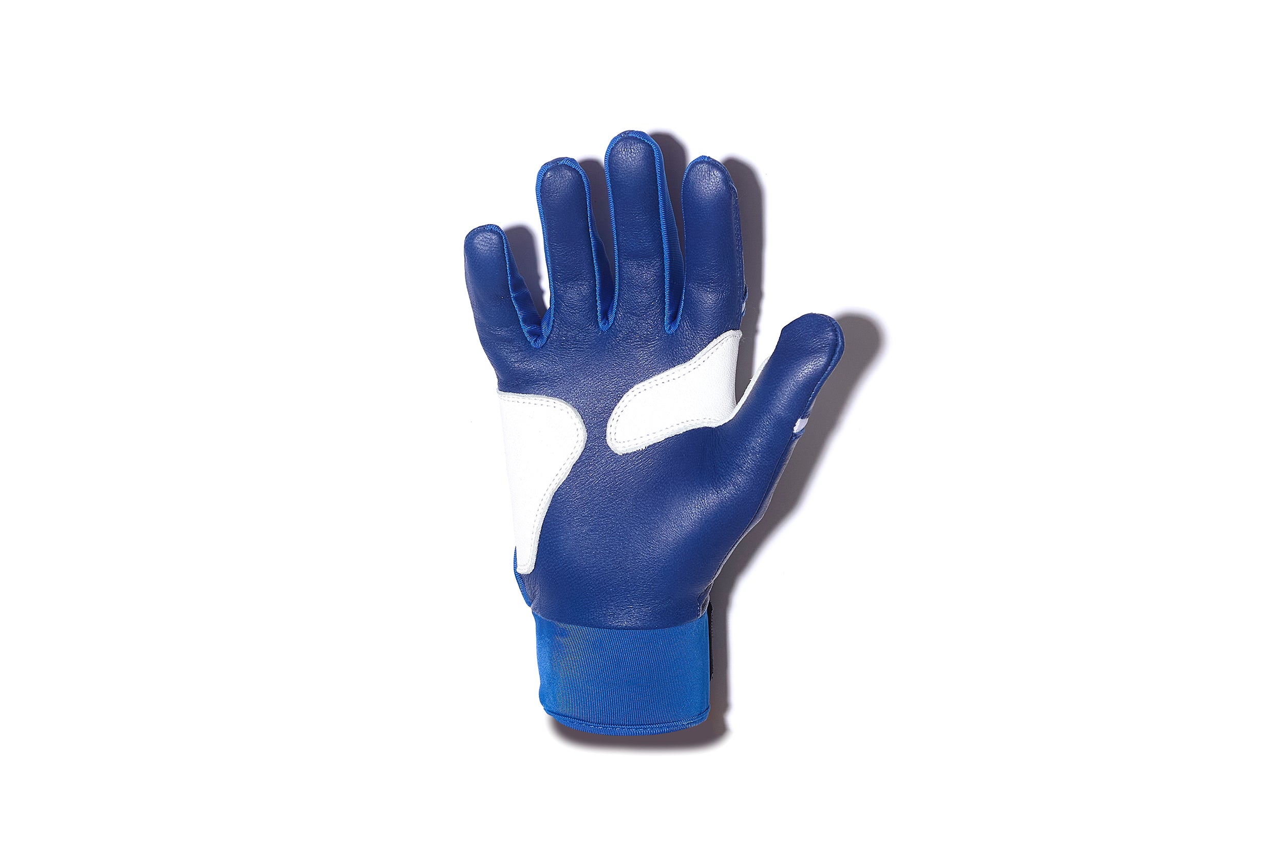 Short Cuff Batting Gloves - Blue/White