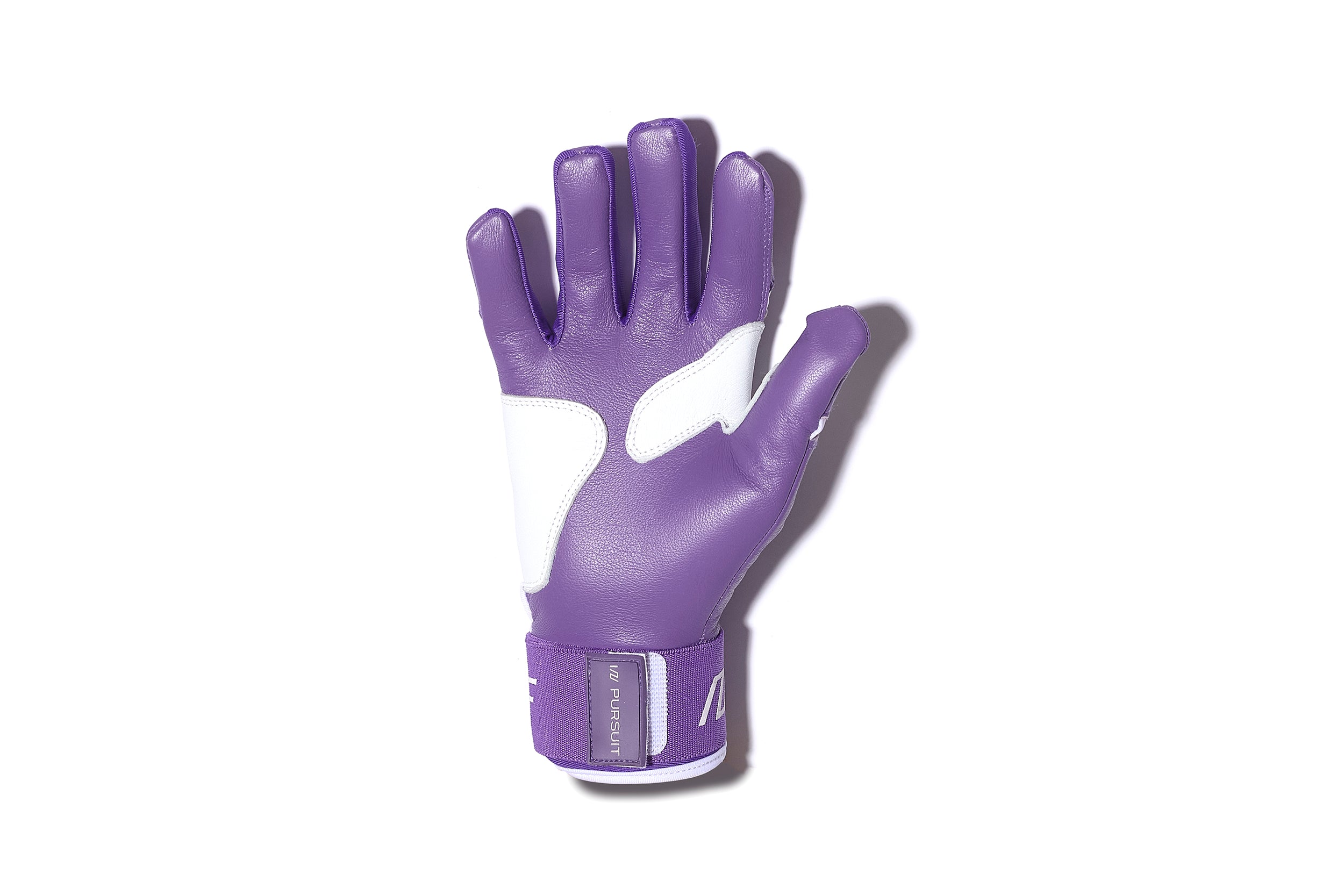Long Cuff Batting Gloves - Purple/White