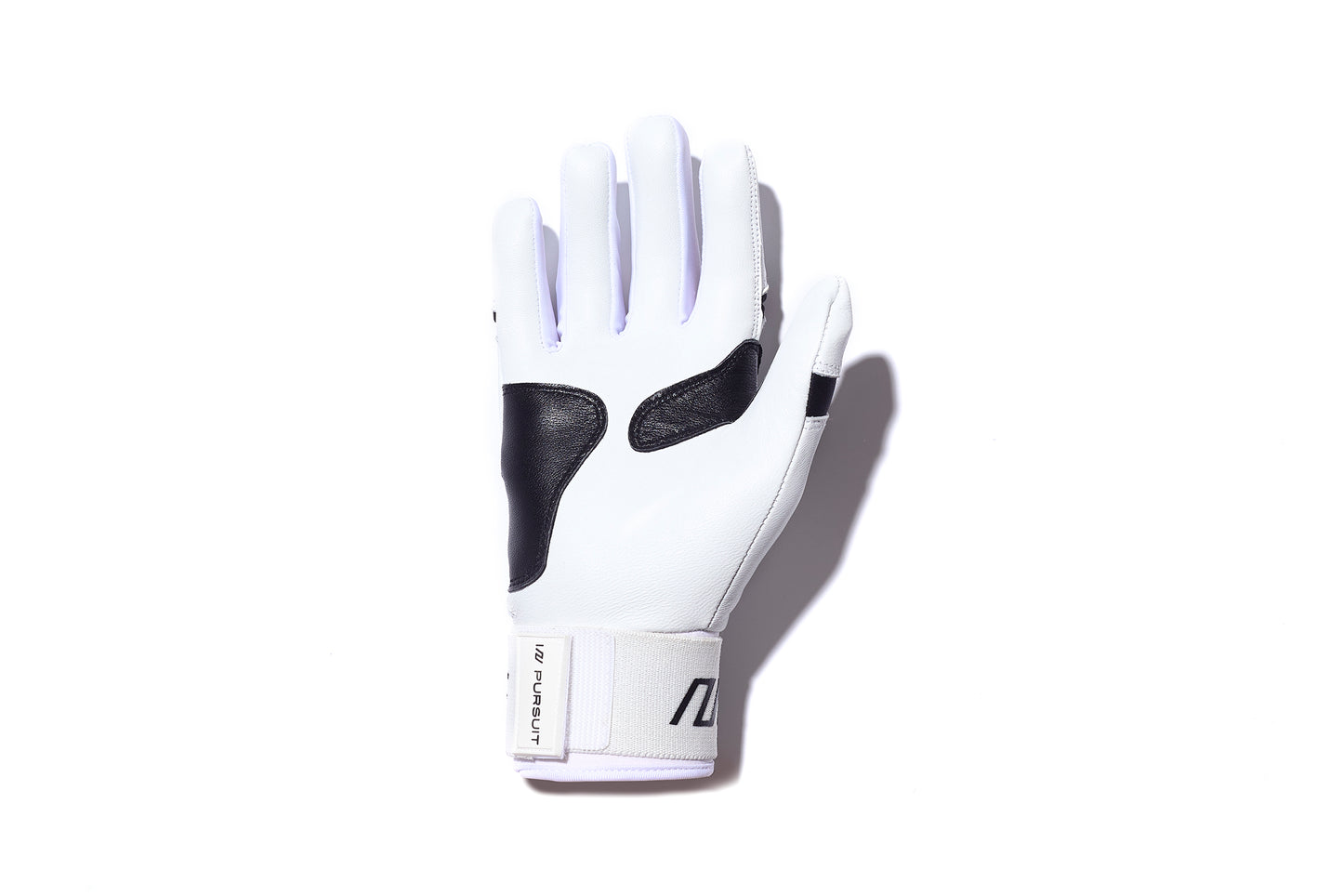 Long Cuff Batting Gloves - White/Black