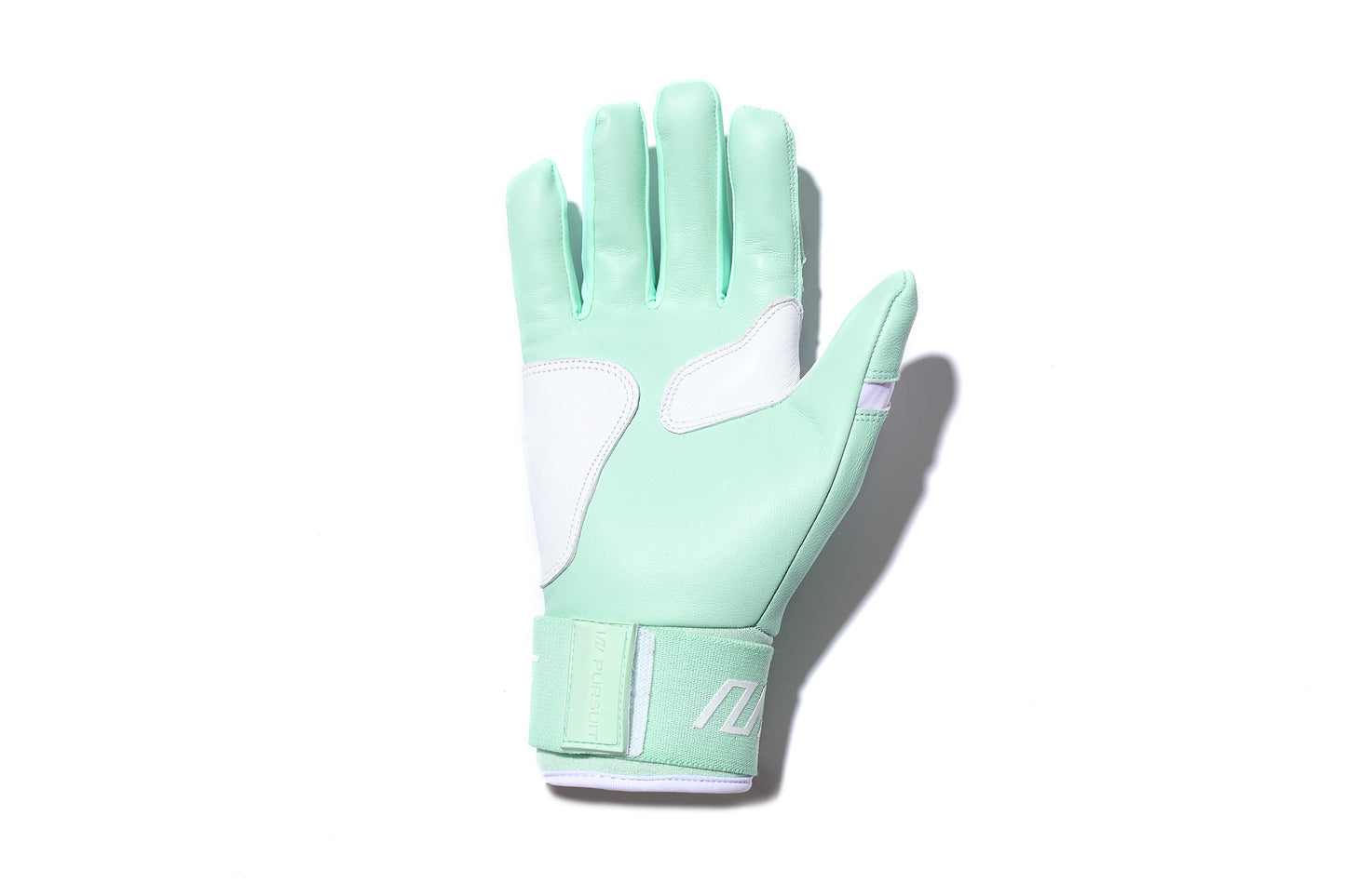 Long Cuff Batting Gloves - Mint/White