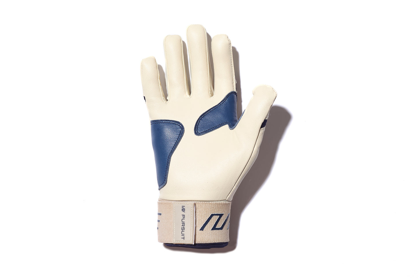 Long Cuff Batting Gloves - Cream/Navy